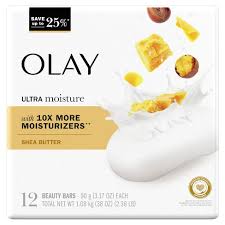 OLAY MOISTURE ULTRA MOISTURE SHEA BUTTER BEAUTY BAR VITAMIN B3 COMPLEX 3.17 OZ 12 CT #ROCK VALUE-ORDER BY  TUESDAY EVENING OCT 07 ARRIVING OCT 15 FOR DELIVERY#