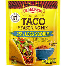 OLD EL PASO ORIGINAL TACO SEASONING MIX 1 OZ 25% LESS SODIUM