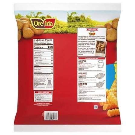 ORE-IDA CRISPY CRINKLES FRENCH FRIES 8 LBS