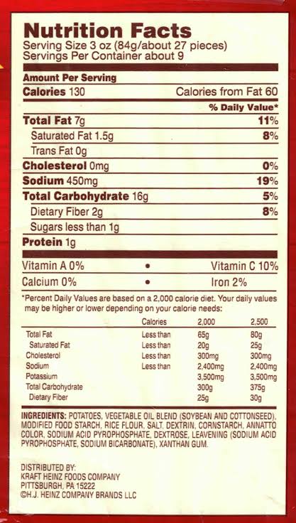 ORE-IDA EXTRA CRISPY FAST FOOD FRIES 6 LBS