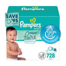 PAMPERS AQUA PURE BABY WIPES FRAGRANCE FREE 13 PK 728 WIPES #ROCK VALUE PRODUCT ORDER BY MONDAY NOV 26 ARRIVING DEC 04 FOR DELIVERY#