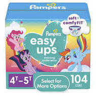 PAMPERS EASY UPS TRAINING PANTS UNDERWEAR SIZE 4T-5T 104 CT (37+ LBS) #ROCK VALUE PRODUCT ORDER BY MONDAY NOV 26 ARRIVING DEC 04 FOR DELIVERY#