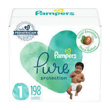 PAMPERS PURE PROTECTION PLANT BASED DIAPERS SIZE 1 198 CT (8-14 LBS) #ROCK VALUE PRODUCT ORDER BY MONDAY NOV 26 ARRIVING DEC 04 FOR DELIVERY#