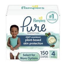 PAMPERS PURE PROTECTION PLANT BASED DIAPERS SIZE 4 150 CT (22-37 LBS) #ROCK VALUE PRODUCT ORDER BY MONDAY NOV 26 ARRIVING DEC 04 FOR DELIVERY#