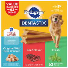 PEDIGREE DENTASTIX TRIPLE ACTION ADULT DOG TREATS 62 CT #ROCK VALUE-ORDER BY  MONDAY EVENING NOV 19 ARRIVING NOV 27 FOR DELIVERY#