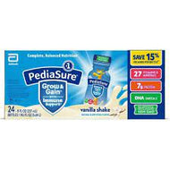 PEDIASURE GROW AND GAIN NUTRITION FOR KIDS, VANILLA(8 FL OZ, 24 PK) #ROCK VALUE-ORDER BY  TUESDAY EVENING NOV 04 ARRIVING NOV 12  FOR DELIVERY#