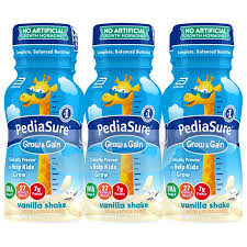 PEDIASURE GROW  AND GAIN VANILLA NUTRITION SHAKE 8 OZ 6 PK