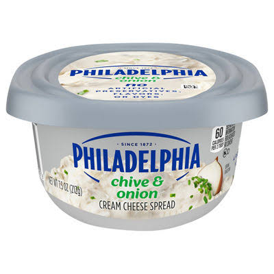 PHILADELPHIA CHIVE AND ONION CREAM CHEESE 7.5 OZ