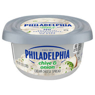 PHILADELPHIA CHIVE AND ONION CREAM CHEESE 7.5 OZ