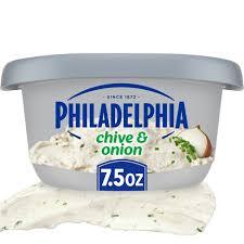 PHILADELPHIA CHIVE & ONION CREAM CHEESE SPREAD 7.5 OZ TUB #ROCK VALUE-ORDER BY THURSDAY EVENING AUG 19  ARRIVING AUG 27  FOR DELIVERY#