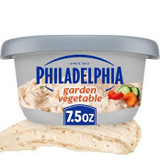 PHILADELPHIA GARDEN VEGETABLE CREAM CHEESE SPREAD 7.5 OZ TUB #ROCK VALUE-ORDER BY THURSDAY EVENING AUG 19  ARRIVING AUG 27  FOR DELIVERY#
