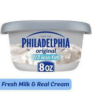 PHILADELPHIA REDUCED FAT CREAM CHEESE 8 OZ TUB #ROCK VALUE-ORDER BY THURSDAY EVENING AUG 19  ARRIVING AUG 27  FOR DELIVERY#
