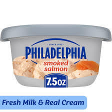 PHILADELPHIA SMOKED SALMON CREAM CHEESE SPREAD 7.5 OZ TUB #ROCK VALUE-ORDER BY THURSDAY EVENING APR 10  ARRIVING APR 16  FOR DELIVERY#