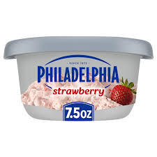 PHILADELPHIA STRAWBERRY CREAM CHEESE SPREAD 7.5 OZ TUB #ROCK VALUE-ORDER BY THURSDAY EVENING AUG 19  ARRIVING AUG 27  FOR DELIVERY#