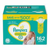 PAMPERS SWADDLERS DIAPERS SIZE 1 162 CT #ROCK VALUE PRODUCT ORDER BY MONDAY NOV 26 ARRIVING DEC 04 FOR DELIVERY#