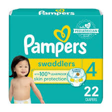 PAMPERS SWADDLERS DIAPERS SIZE 4 22 CT #ROCK VALUE PRODUCT ORDER BY MONDAY NOV 26 ARRIVING DEC 04 FOR DELIVERY#