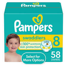 PAMPERS SWADDLERS DIAPERS SIZE 8 58 CT #ROCK VALUE PRODUCT ORDER BY MONDAY NOV 26 ARRIVING DEC 04 FOR DELIVERY#