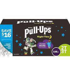 PULL-UPS NIGHTTIME POTTY TRAINING PANTS FOR BOYS SIZE 2T-3T 108 CT (32-40 LBS) #ROCK VALUE PRODUCT ORDER BY MONDAY NOV 26 ARRIVING DEC 04 FOR DELIVERY#