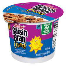 KELLOGS RAISIN BRAN CRUNCH BREAKFAST CEREAL 2.8 OZ