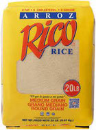 RICO MEDIUM GRAIN RICE 20 LB #ROCK VALUE-ORDER BY  TUESDAY EVENING AUGUST 19 ARRIVING AUGUST 27 FOR DELIVERY#