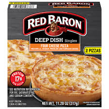 RED BARRON DEEP DISH SINGLES FOUR CHEESE PIZZA 11.2 OZ