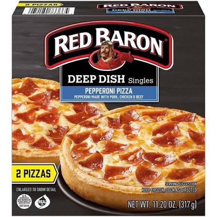 RED BARRON DEEP DISH SINGLES PEPPERONI PIZZA 11.2 OZ