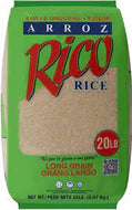 RICO LONG GRAIN RICE 20 LB #ROCK VALUE-ORDER BY  TUESDAY EVENING NOV 11 ARRIVING NOV 19 FOR DELIVERY#