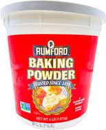 RUMFORD  BAKING POWDER 4 LB #ROCK VALUE-ORDER BY  TUESDAY EVENING NOV 25 ARRIVING DEC 03 FOR DELIVERY#