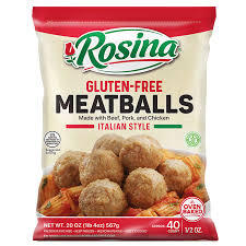 ROSINA GLUTEN FREE ITALIAN STYLE MEATBALLS 22 OZ # ROCK VALUE PRODUCT. ORDER BY  WEDNESDAY EVENING NOV 14 FOR NOV 19 DELIVERY#