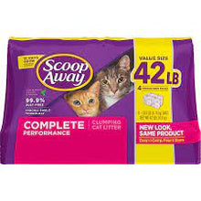 SCOOP AWAY COMPLETE CAT LITTER 42 LBS #ROCK VALUE-ORDER BY SUNDAY EVENING APR 28 ARRIVING MAY 08 FOR DELIVERY#