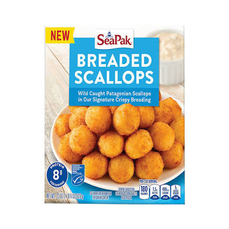 SEAPAK WILD CAUGHT BREADED SCALLOPS 22 OZ