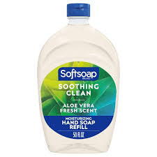 SOFTSOAP LIQUID HAND SOAP REFILL, SOOTHING CLEAN ALOE VERA FRESH SCENT 50 FL OZ #ROCK VALUE-ORDER BY  MONDAY EVENING NOV 19 ARRIVING NOV 27 FOR DELIVERY#