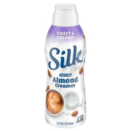 SILK ALMOND SWEET AND CREAMY COFFEE CREAMER 32 OZ
