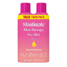 SKINTIMATE SKIN THERAPY DRY SKIN SHAVE GEL FOR WOMEN, MOISTURIZING SHAVING CREAM TWIN PK 7 OZ #ROCK VALUE-ORDER BY  MONDAY EVENING NOV 19 ARRIVING NOV 27 FOR DELIVERY#