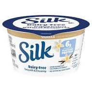 SILK DAIRY FREE VANILLA PLANT BASED SOY MILK YOGURT ALTNERATIVE CONTAINER 5.3 OZ #ROCK VALUE-ORDER BY THURSDAY EVENING AUG 19  ARRIVING AUG 27  FOR DELIVERY#