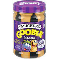 SMUCKER'S GOOBER PEANUT BUTTER AND GRAPE JELLY STRIPES, 18 oz#ROCK VALUE PRODUCT. ORDER BY  MONDAY EVENING NOV 26 FOR DEC 04 DELIVERY #