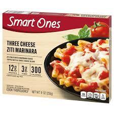 SMART ONES THREE CHEESE ZITI MARINARA 9 OZ # ROCK VALUE PRODUCT. ORDER BY  WEDNESDAY EVENING NOV 14 FOR NOV 19 DELIVERY#