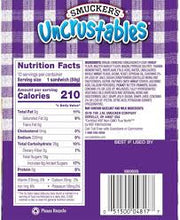 SMUCKERS UNCRUSTABLES PEANUT BUTTER & GRAPE JELLY SANDWICH 4PK 8OZ