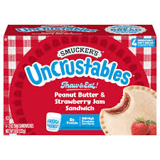 SMUCKERS UNCRUSTABLES PEANUT BUTTER & STRAWBERRY JAM SANDWICH 4PK 8OZ