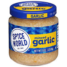 SPICE WORLD MINCED GARLIC 8 OZ