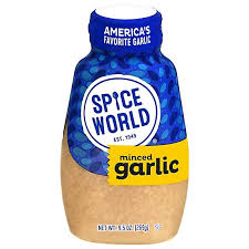 SPICE WORLD MINCED GARLIC 9.5 OZ