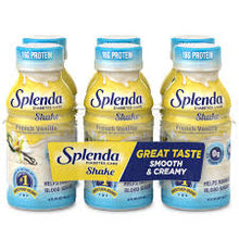 SPLENDA DIABETES CARE SHAKE 8 OZ  6 CT FRENCH VANILLA#ROCK VALUE-ORDER BY  TUESDAY EVENING MAR 25 ARRIVING APR 02   FOR DELIVERY#
