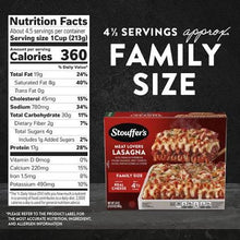 STOUFFER'S MEAT LOVER'S LASAGNA FAMILY SIZE OVEN READY 34 OZ