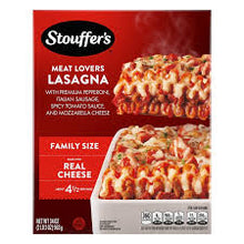 STOUFFER'S MEAT LOVER'S LASAGNA FAMILY SIZE OVEN READY 34 OZ