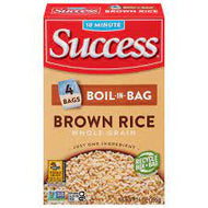 SUCCESS RICE BOIL IN BAG BROWN RICE 14 OZ  4 CT #ROCK VALUE-ORDER BY  TUESDAY EVENING AUGUST 19 ARRIVING AUGUST 27 FOR DELIVERY#
