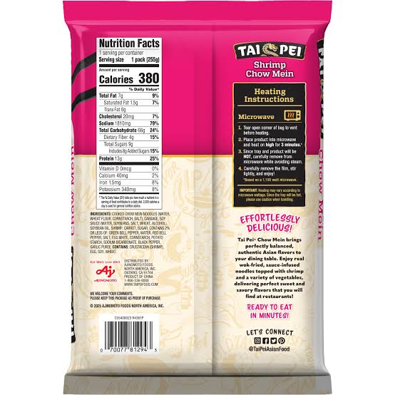 TAI PEI SHRIMP CHOW MEIN 9 OZ