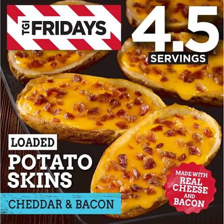 TGIF LOADED CHEDDAR AND BACON POTATO SKINS 13.5 OZ