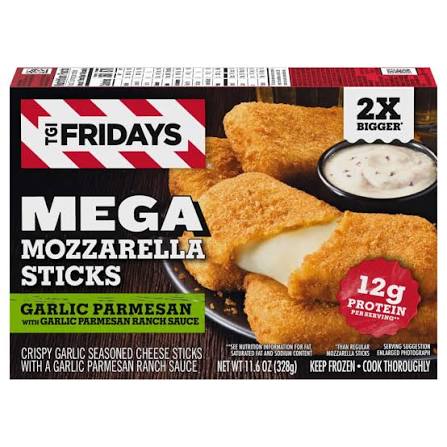 TGIF MEGA GARLIC PARMESAN MOZZARELLA STICKS WITH RANCH 11.6 OZ