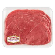 BEEF CHOICE ANGUS THIN SLICED SIRLOIN TIP STEAK 1.21 LB AVG ($9.89 LB) # ROCK VALUE PRODUCT. ORDER BY WEDNESDAY EVENING NOV 14 FOR NOV 19 DELIVERY#