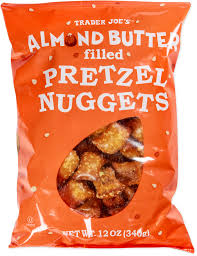 TRADER JOE'S ALMOND BUTTER FILLED PRETZEL NUGGETS 12 OZ #ROCK VALUE-ORDER BY TUESDAY EVENING NOV 25 ARRIVING DEC 03 FOR DELIVERY#